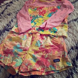 Patagonia LS rash guard & waterproof shorts